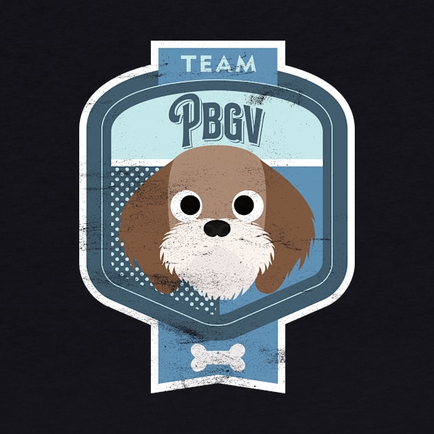 Team PBGV - Distressed Petit Basset Griffon Vendeen Beer Label Design by DoggyStyles